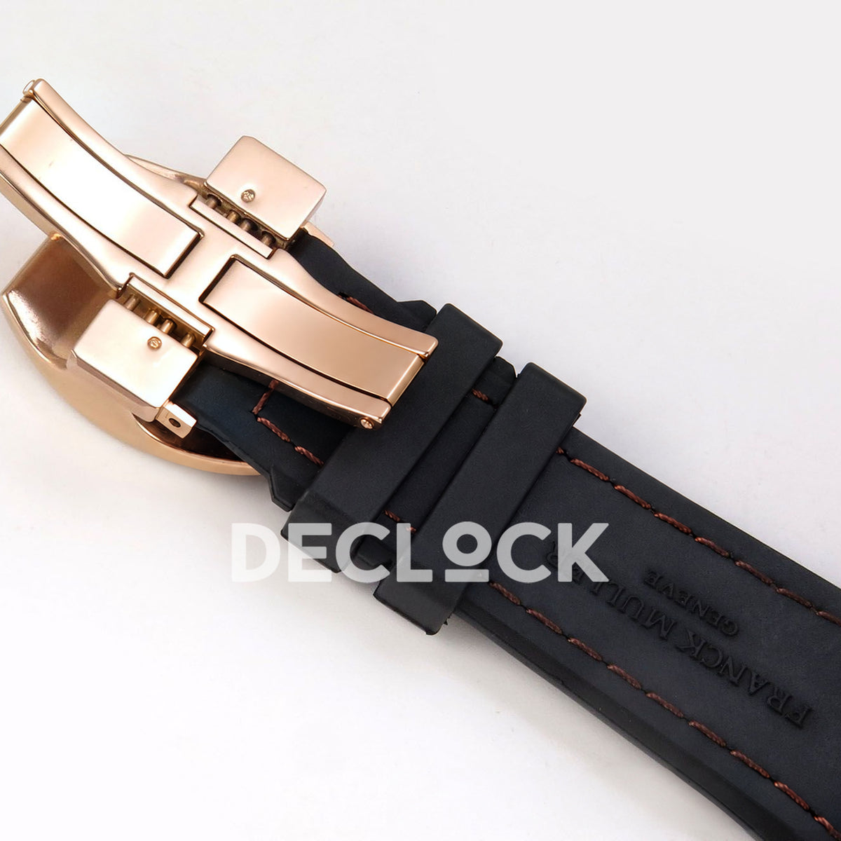 Franck Muller Vanguard V45 Tourbillon Style Rose Gold Brown Leather ABF replica - clasp underside