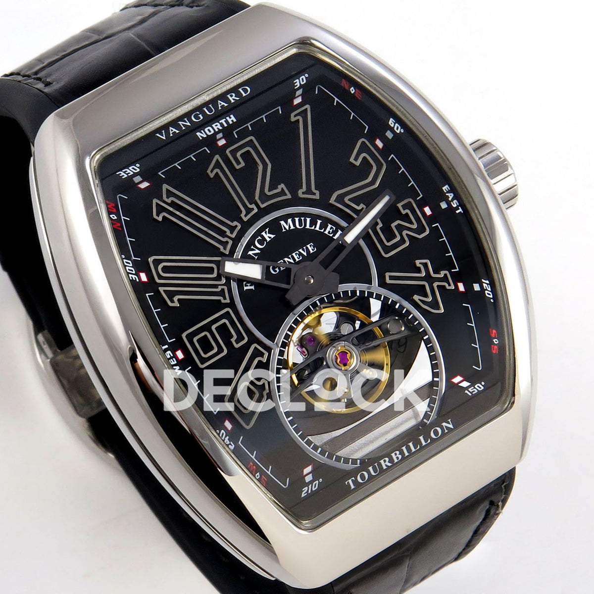 Franck Muller Vanguard V45 Tourbillon Style Steel ABF replica - three quarter right