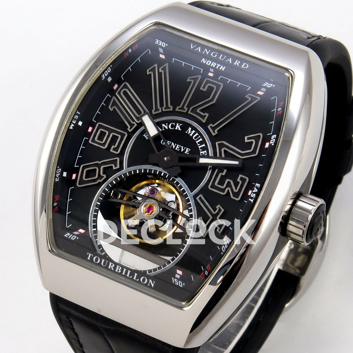 Franck Muller Vanguard V45 Tourbillon Style Steel ABF replica - dial angle