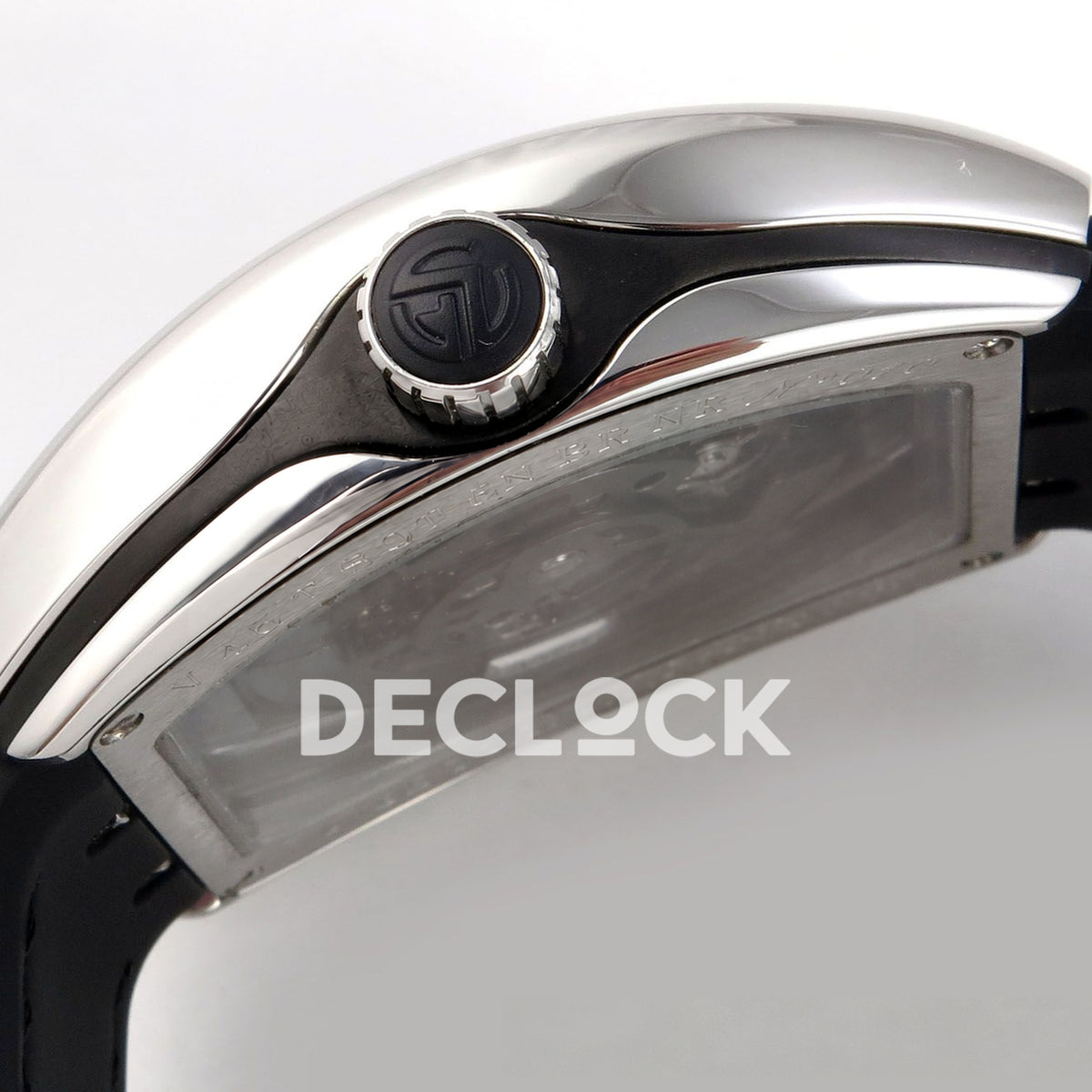 Franck Muller Vanguard V45 Tourbillon Style Steel ABF replica - crown side