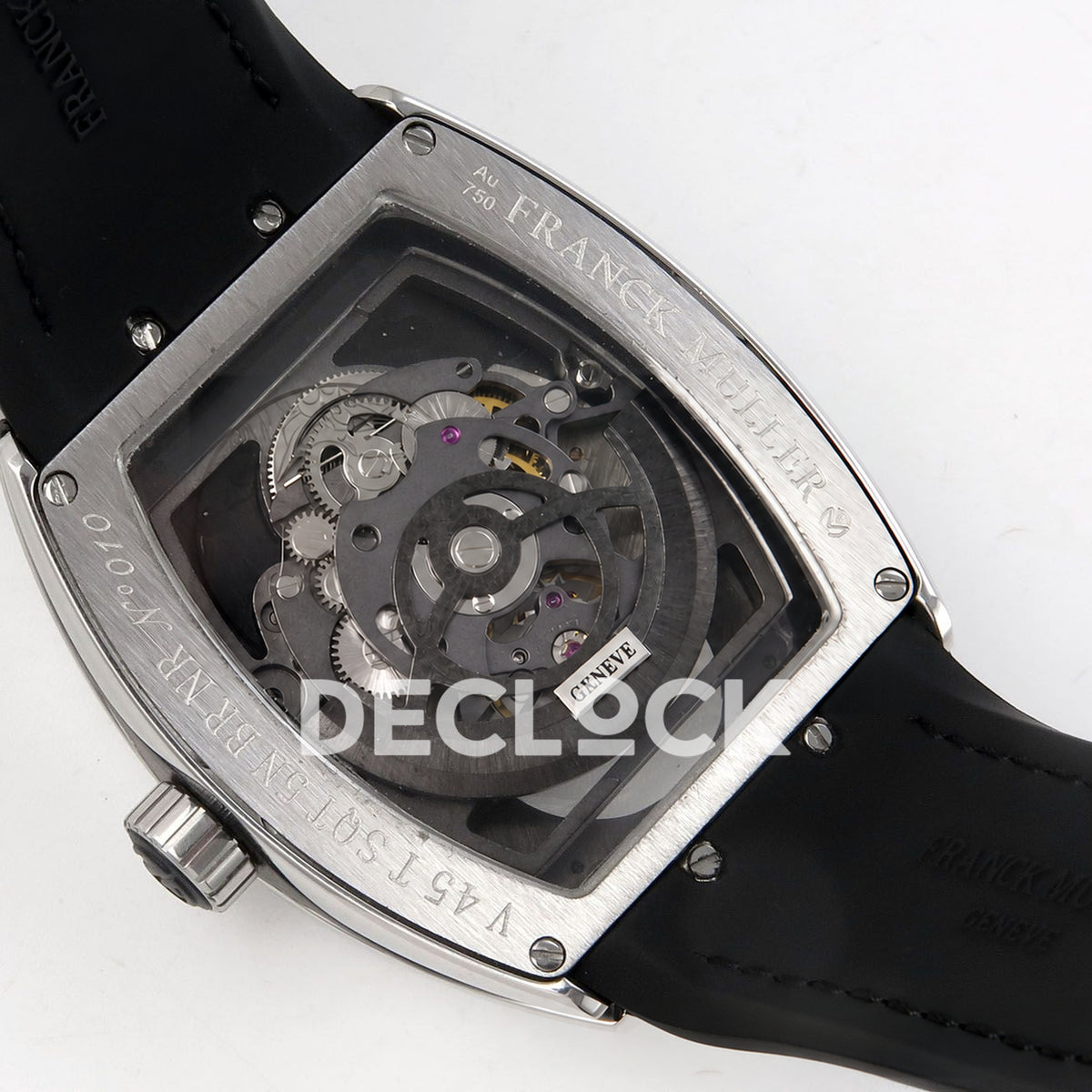 Franck Muller Vanguard V45 Tourbillon Style Steel ABF replica - movement back