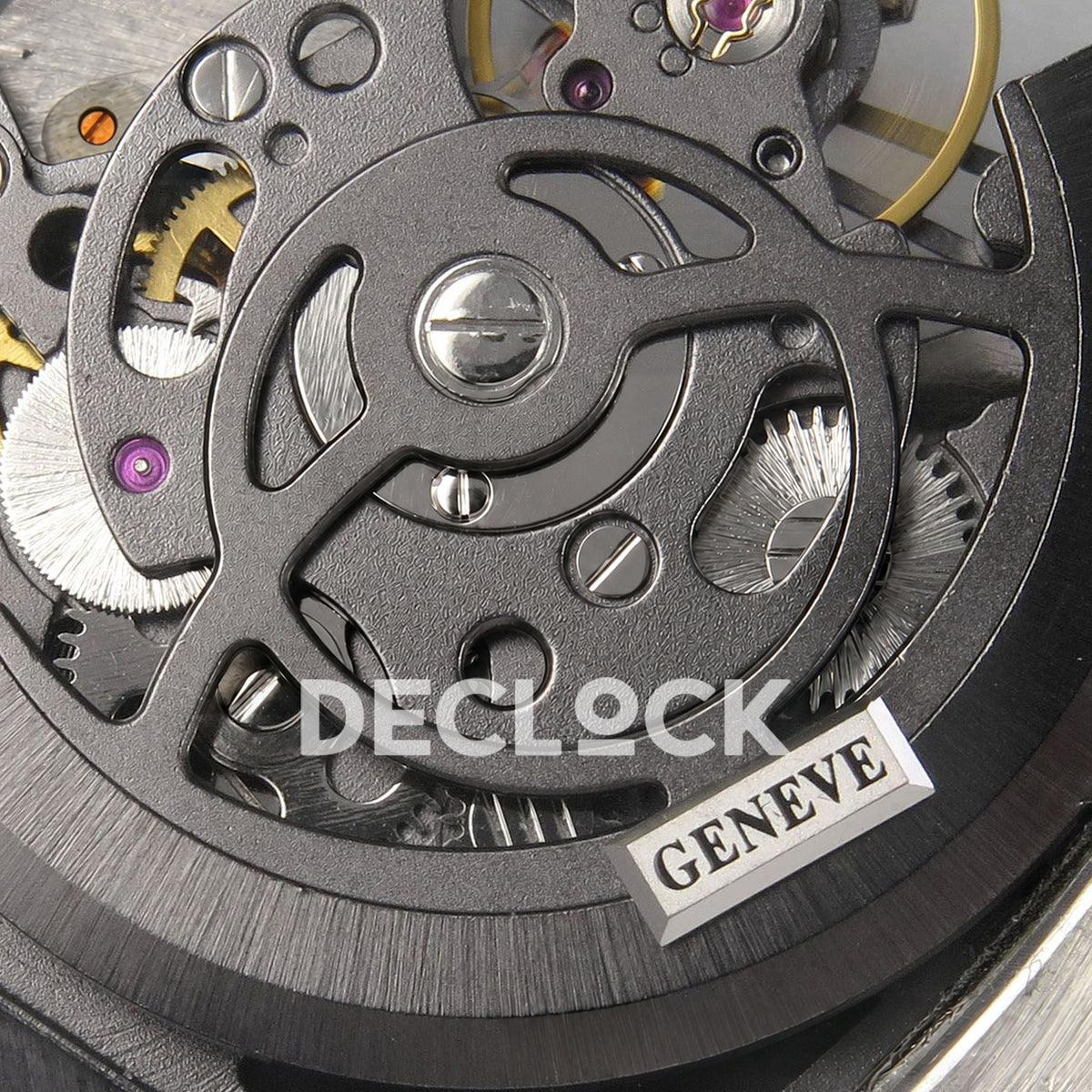 Franck Muller Vanguard V45 Tourbillon Style Steel Black Nylon ABF replica - rotor closeup