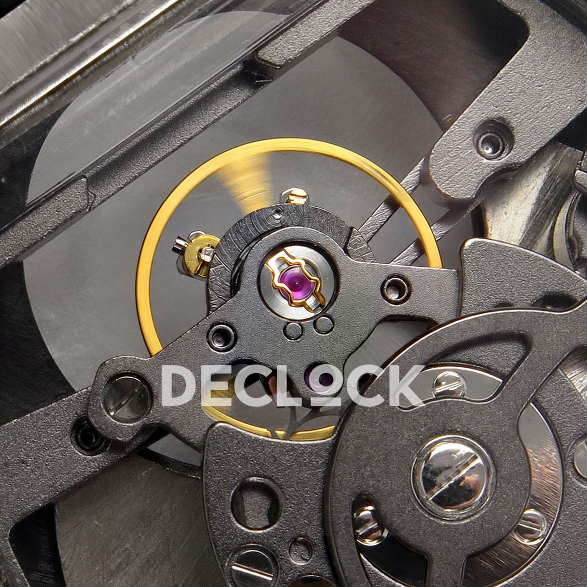 Franck Muller Vanguard V45 Tourbillon Style Steel Black Nylon ABF replica - balance closeup