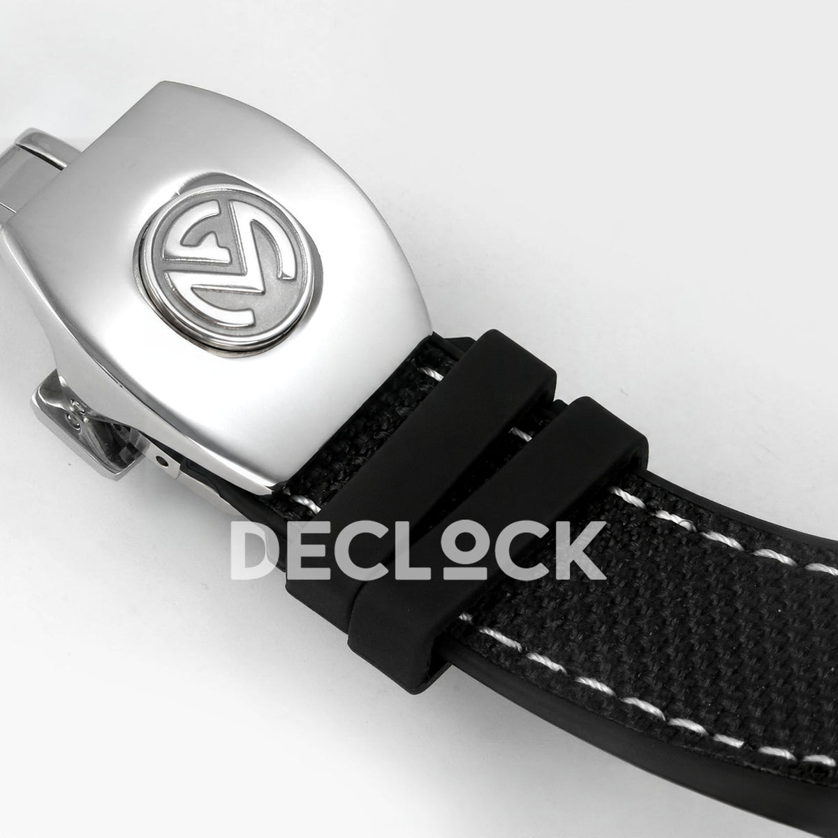 Franck Muller Vanguard V45 Tourbillon Style Steel Black Nylon ABF replica - closed clasp