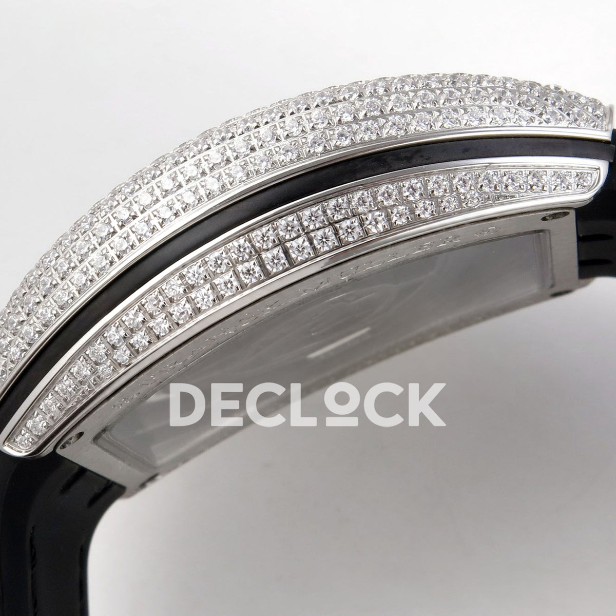 Franck Muller Vanguard V45 Tourbillon Style Steel Gems ABF replica - case side