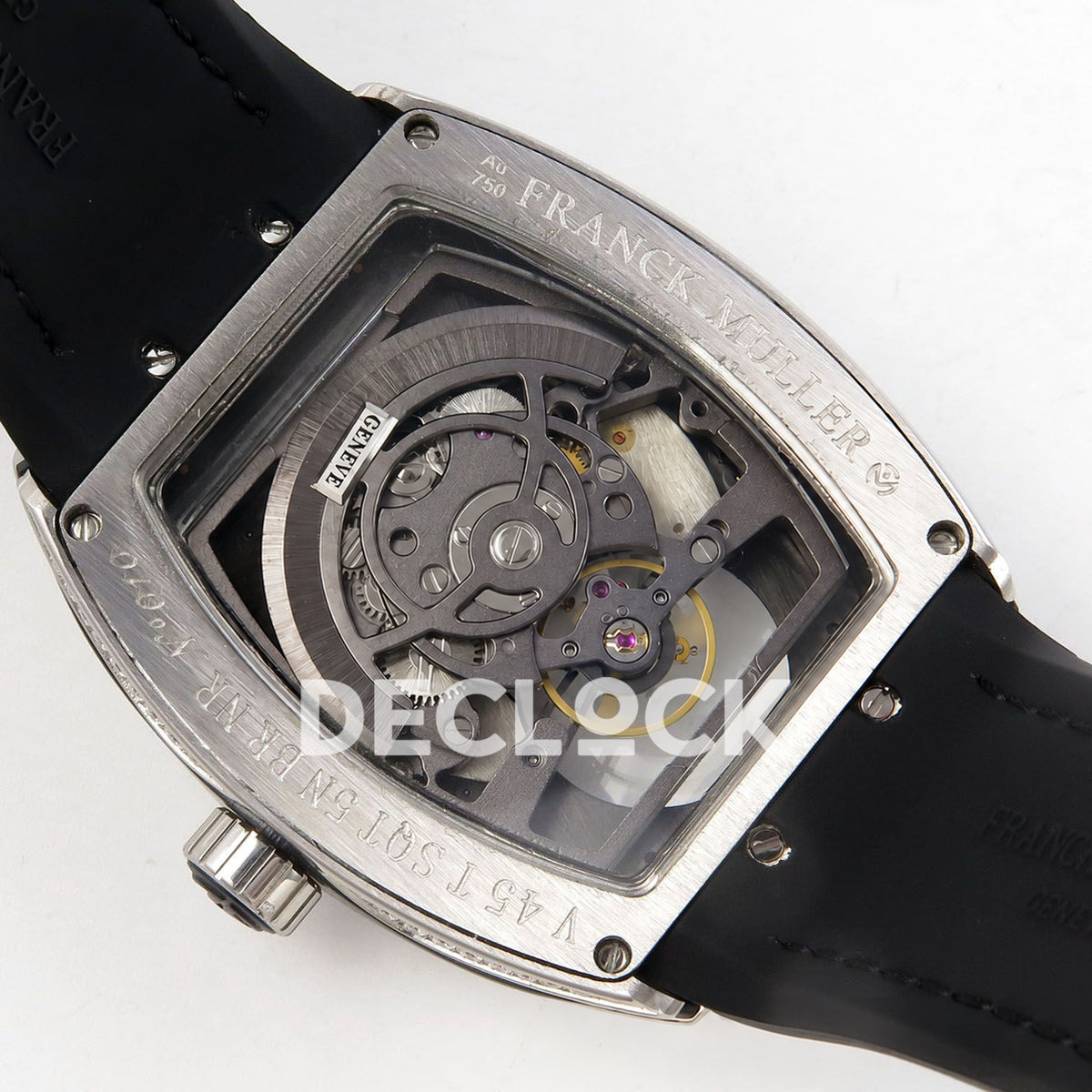 Franck Muller Vanguard V45 Tourbillon Style Steel Gems ABF replica - movement back