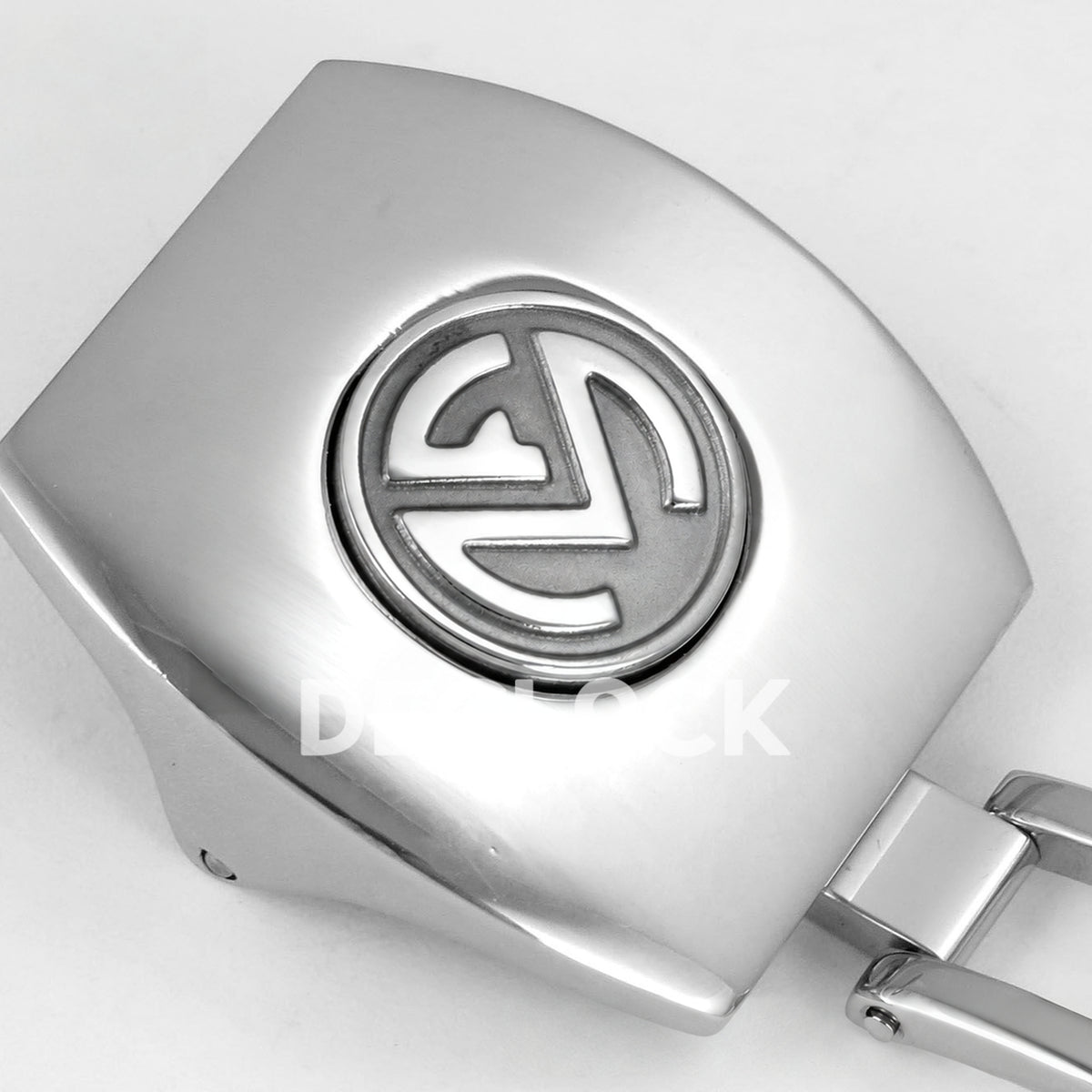 Franck Muller Vanguard V45 Tourbillon Style Steel Gems White Leather ABF replica - clasp monogram