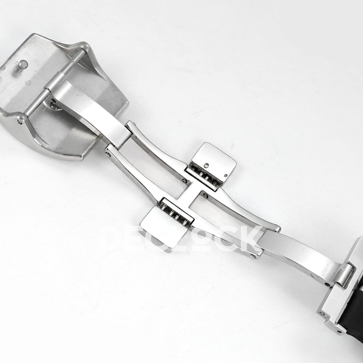 Franck Muller Vanguard V45 Tourbillon Style Steel Gems White Leather ABF replica - open clasp