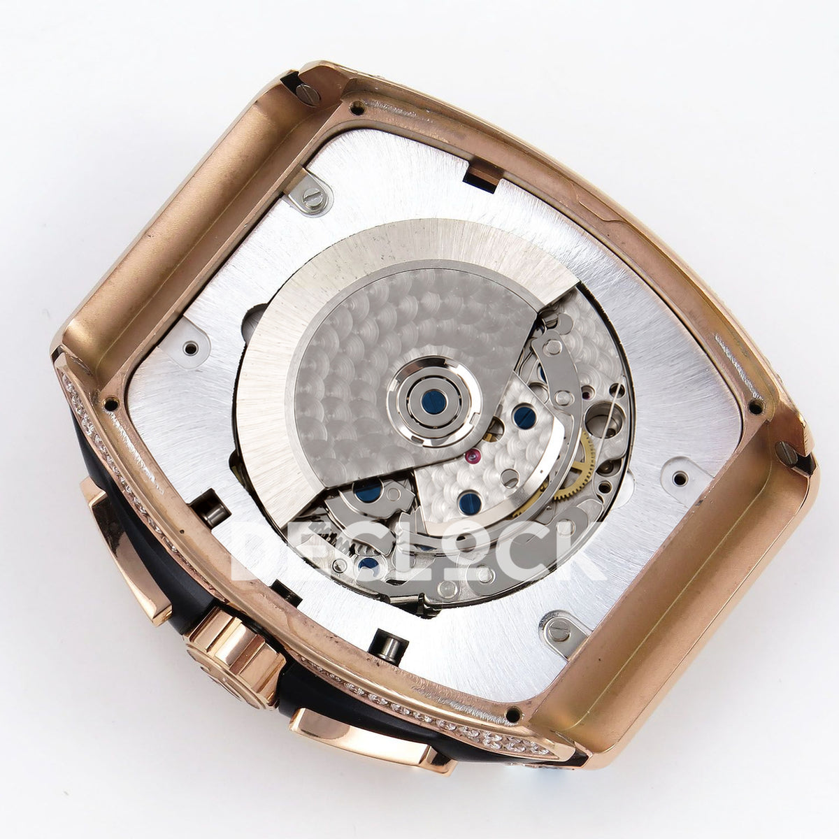 Franck Muller Vanguard Yachting Chrono Rose Gold Gems Black ABF A7750 replica - movement rotor back angle
