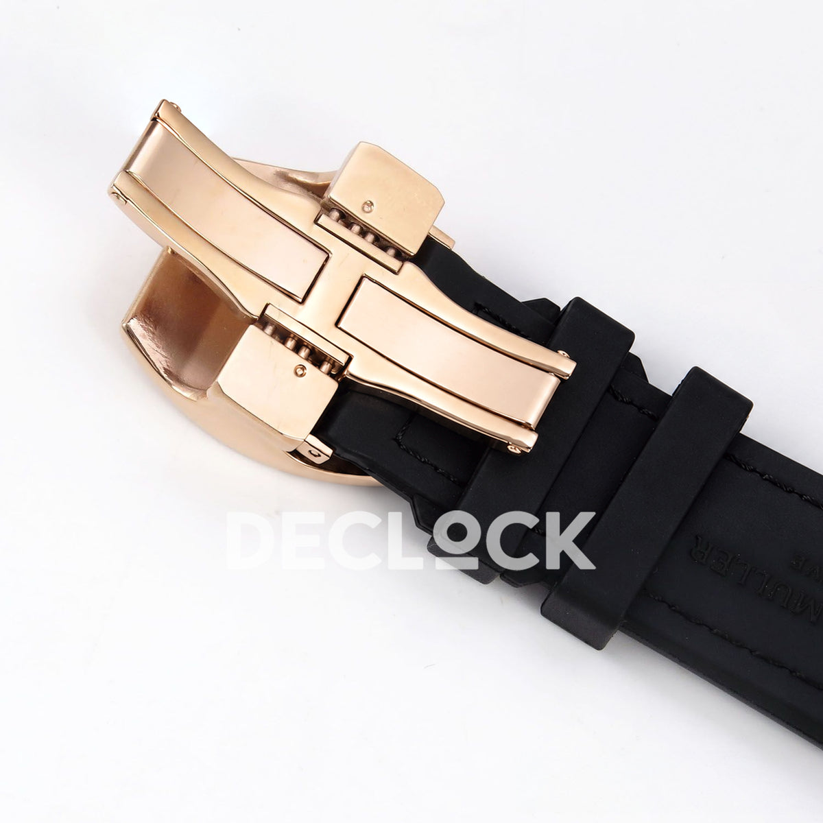 Franck Muller Vanguard Yachting Chrono Rose Gold Gems Black ABF A7750 replica - strap underside open clasp