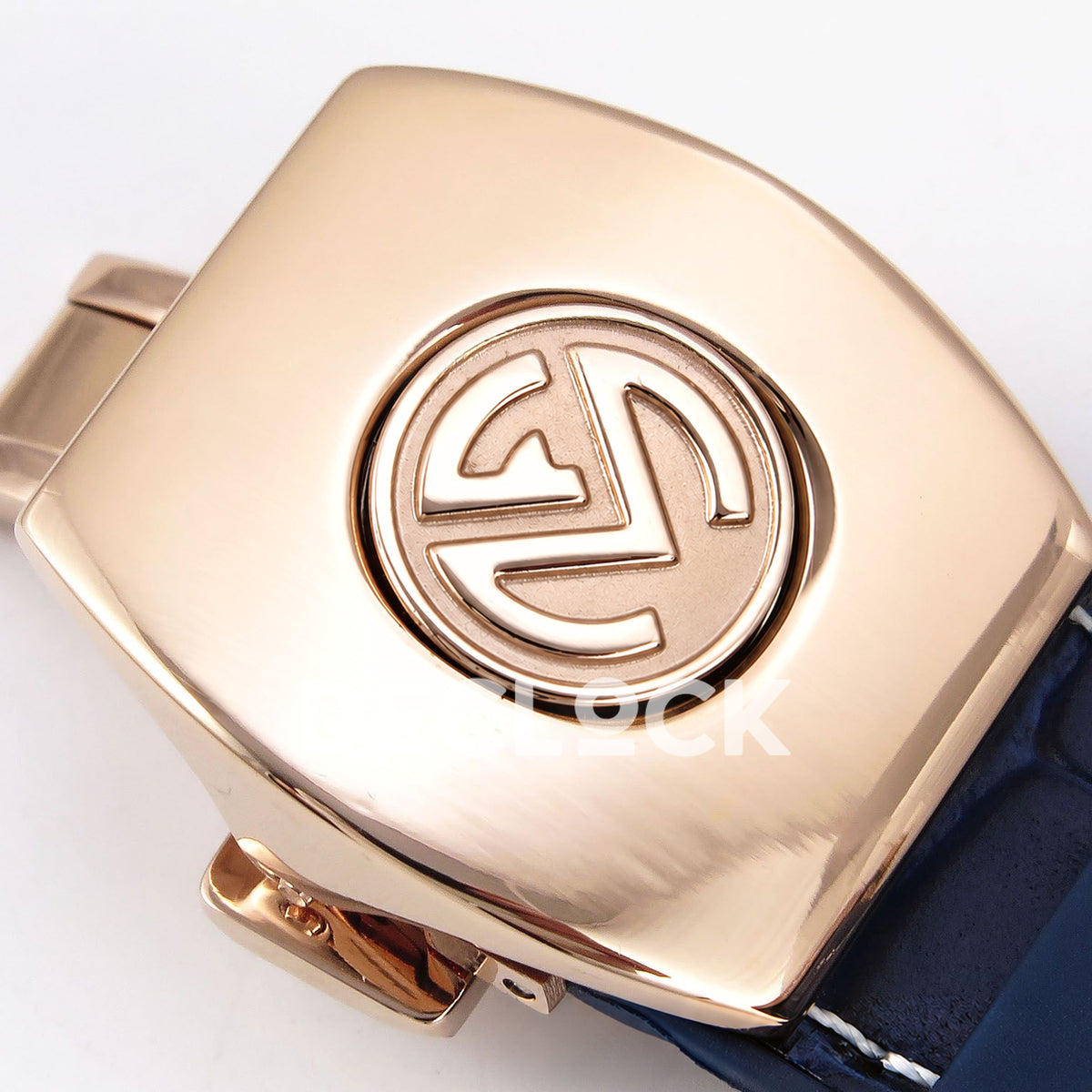 Franck Muller Vanguard Yachting Chrono Rose Gold Pave Blue ABF A7750 replica - clasp logo