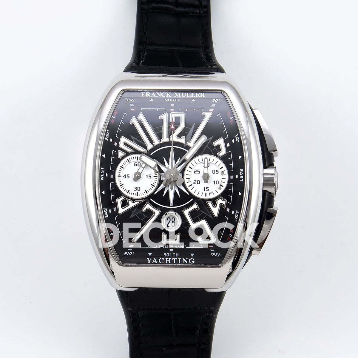 Franck Muller Vanguard Yachting Chrono Steel Black ABF A7750 replica - front