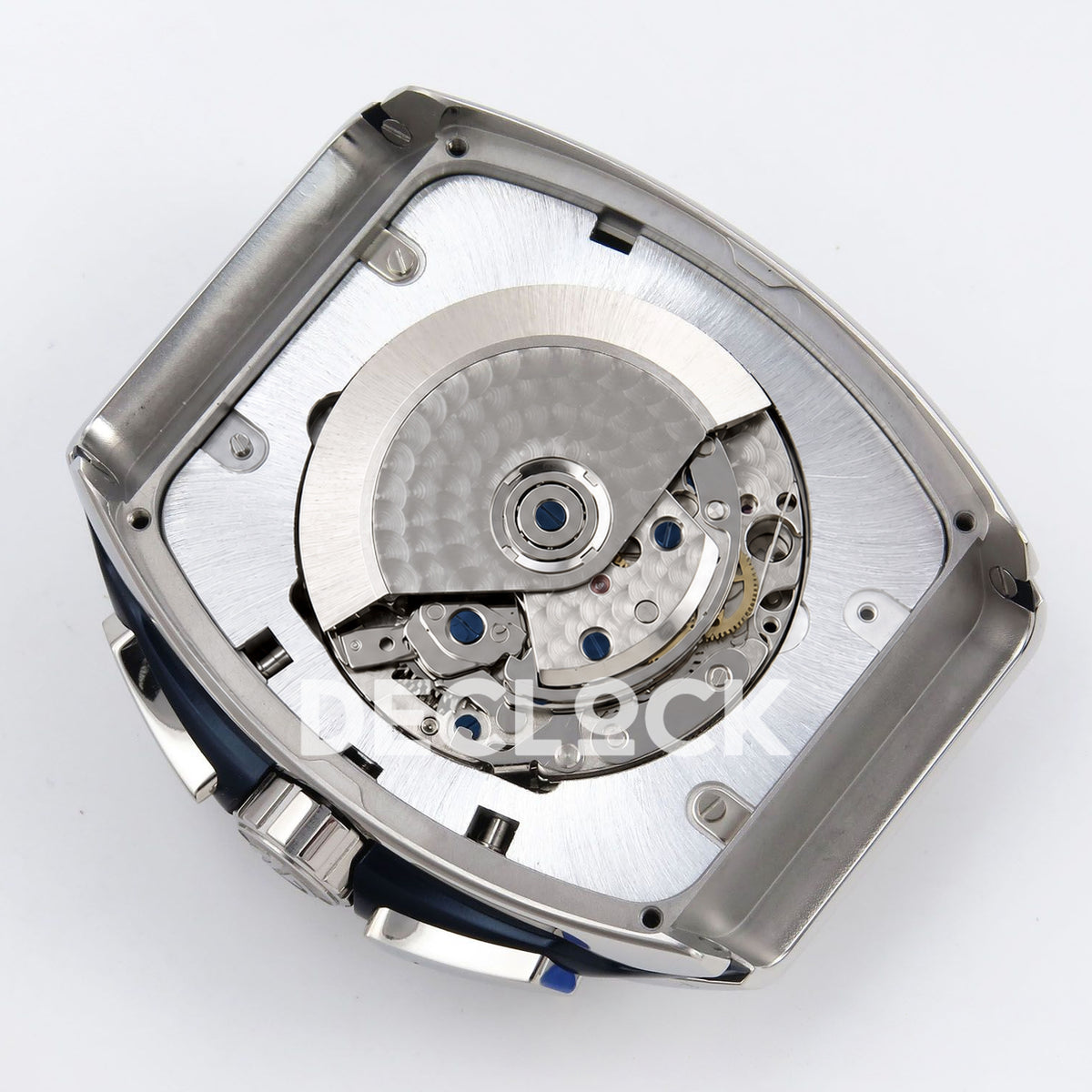 Franck Muller Vanguard Yachting Chrono Steel Blue Leather ABF A7750 replica - movement rotor back angle
