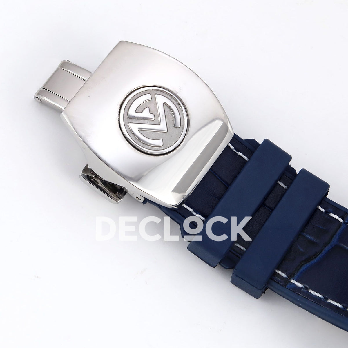 Franck Muller Vanguard Yachting Chrono Steel Blue Leather ABF A7750 replica - deployant clasp
