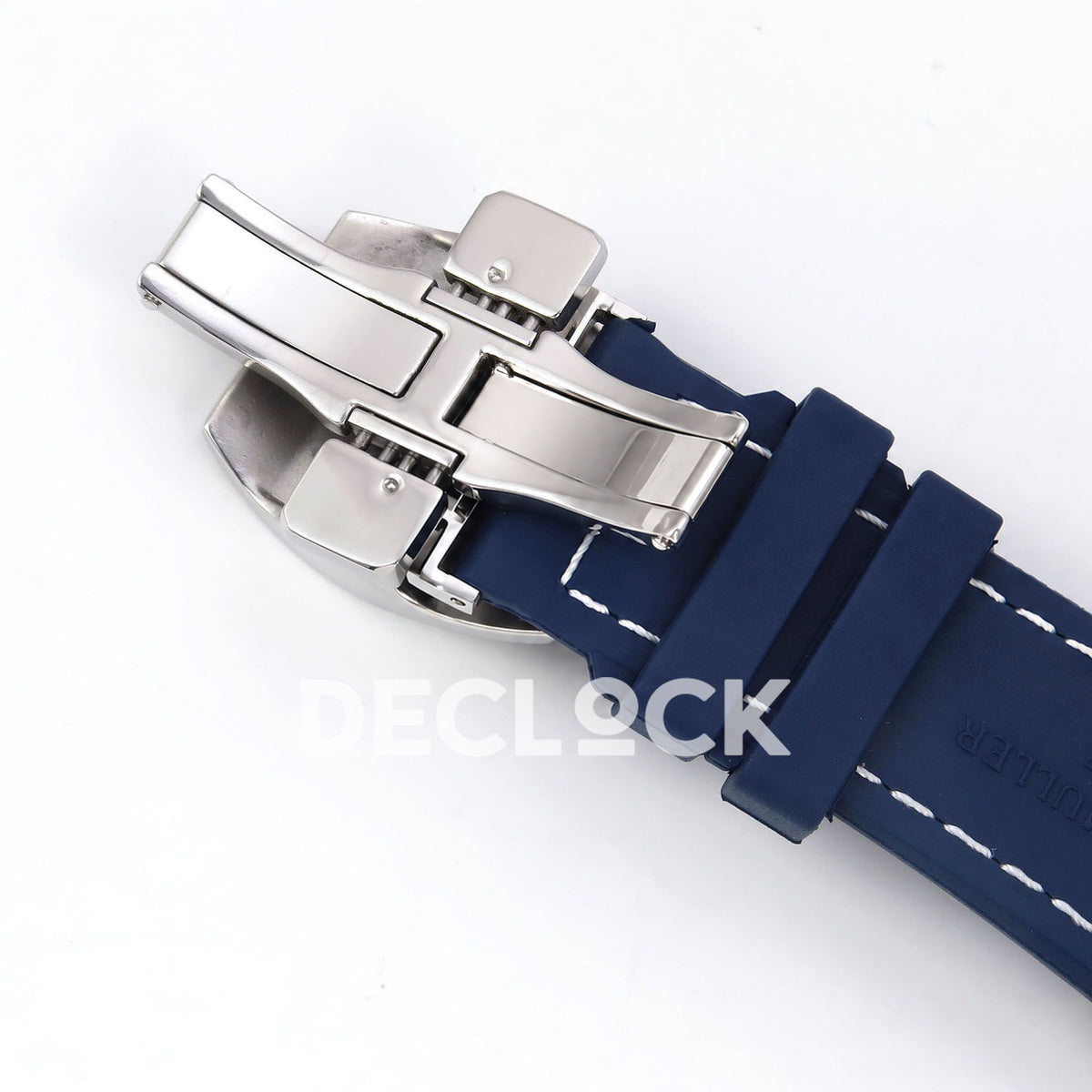 Franck Muller Vanguard Yachting Chrono Steel Blue Leather ABF A7750 replica - strap underside open clasp