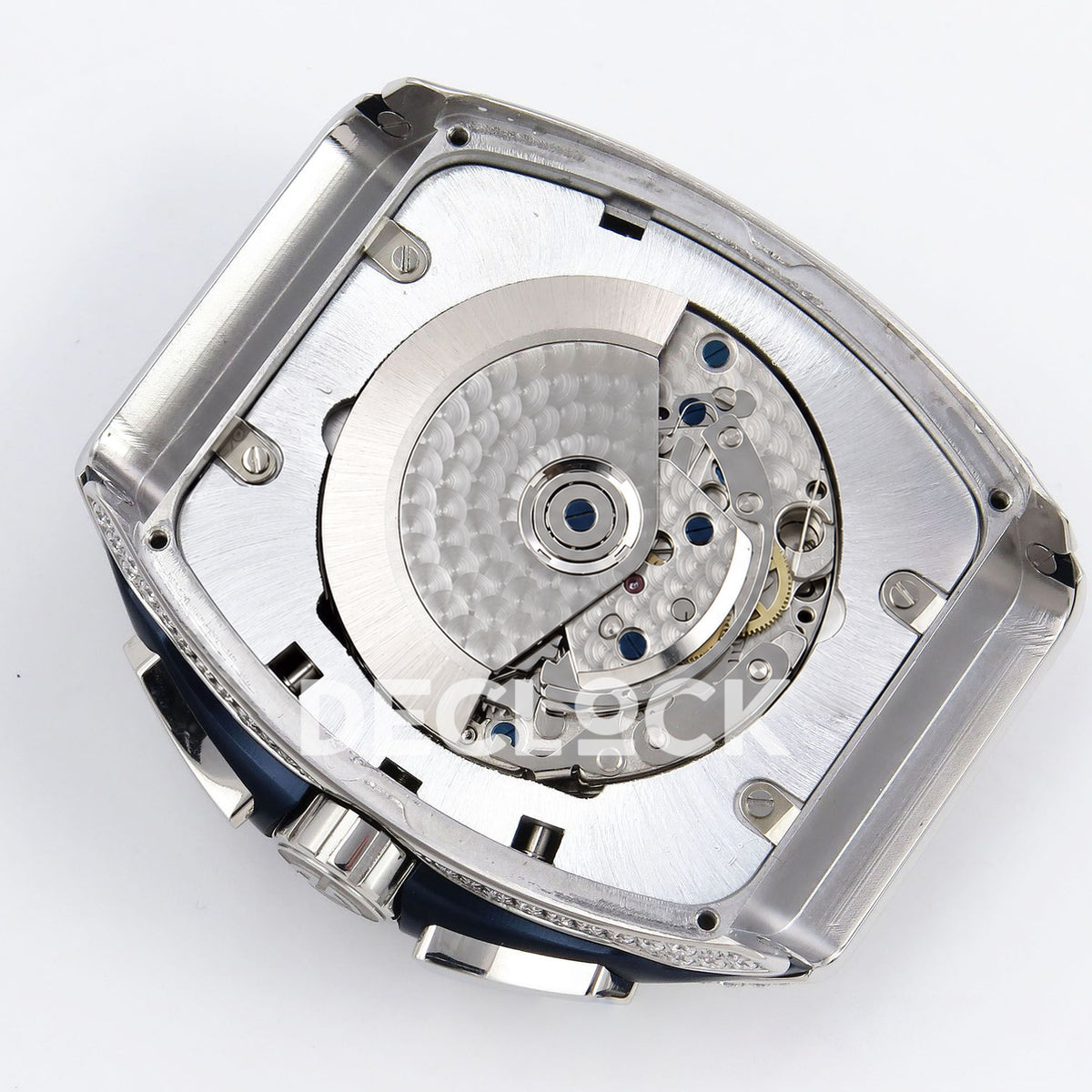 Franck Muller Vanguard Yachting Chrono Steel Gems Blue Leather ABF A7750 replica - movement rotor back angle