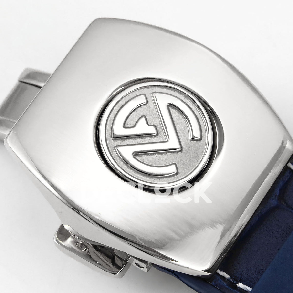Franck Muller Vanguard Yachting Chrono Steel Gems Blue Leather ABF A7750 replica - clasp logo