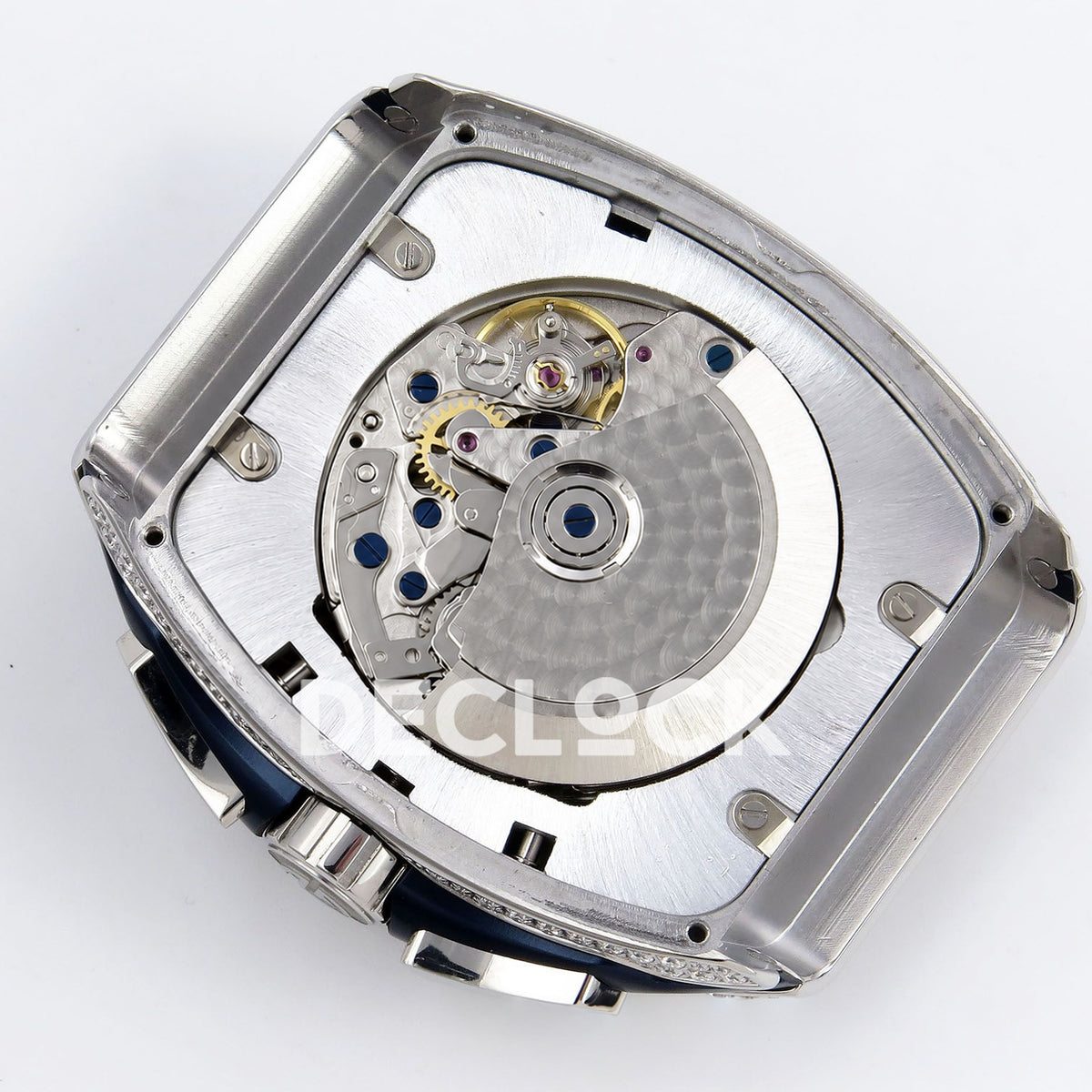 Franck Muller Vanguard Yachting Chrono Steel Pave Blue Nylon ABF A7750 replica - movement rotor back