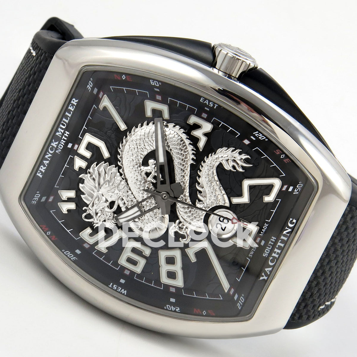 Franck Muller Vanguard Yachting Dragon King Steel Black ABF A2824 replica - dial angle right