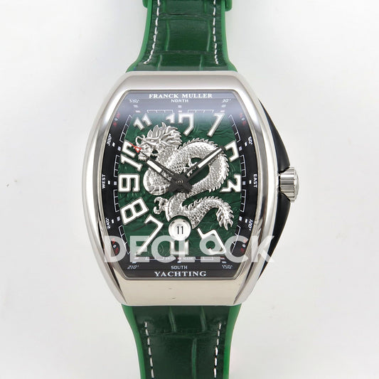 Franck Muller Vanguard Yachting Dragon King Steel Green ABF A2824 replica - front