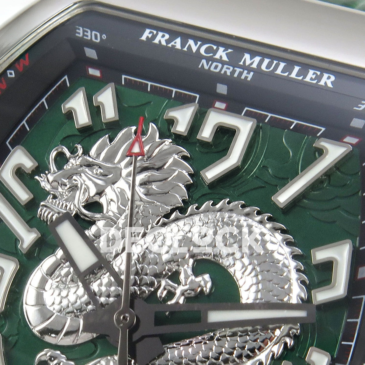 Franck Muller Vanguard Yachting Dragon King Steel Green ABF A2824 replica - dragon upper dial