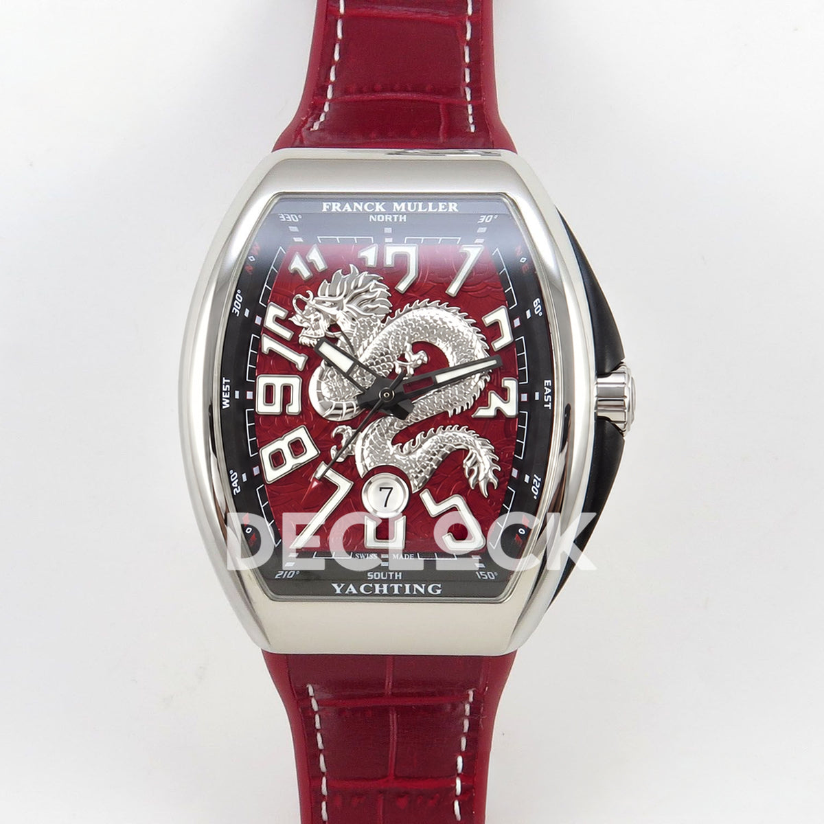 Franck Muller Vanguard Yachting Dragon King Steel Red ABF A2824 replica - front