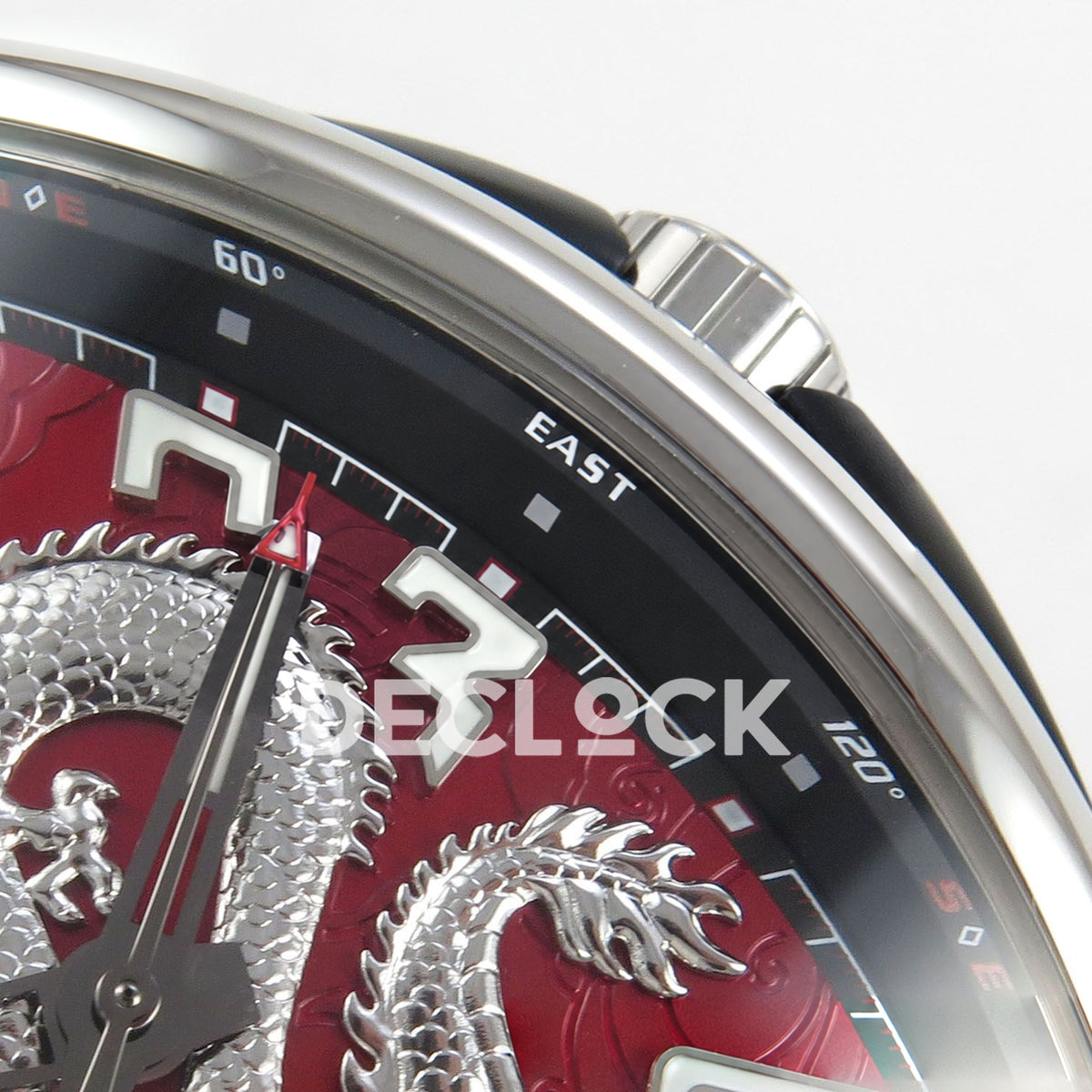 Franck Muller Vanguard Yachting Dragon King Steel Red ABF A2824 replica - crown dial detail