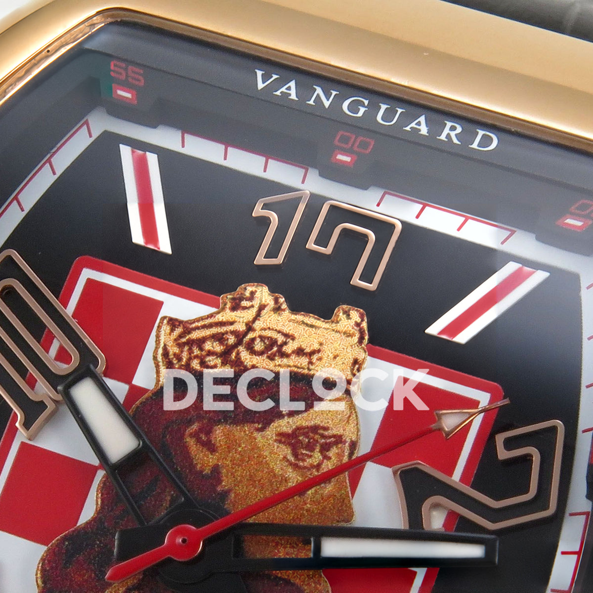 Franck Muller Vanguard Zvonimir Croatia Rose Gold ABF A2824 replica - upper dial closeup