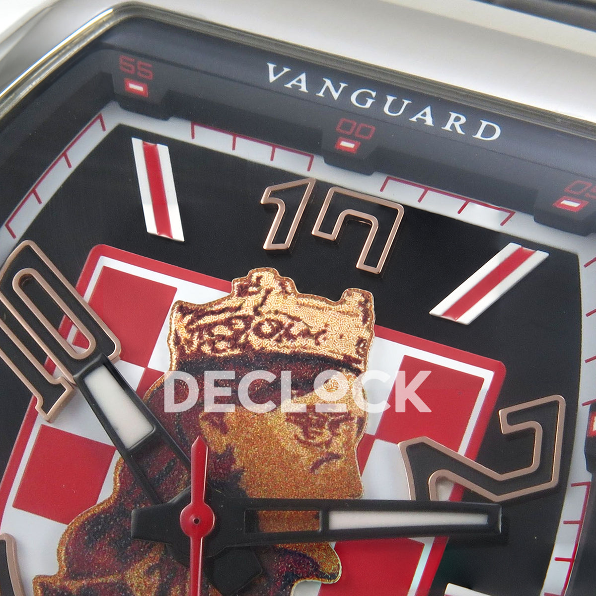 Franck Muller Vanguard Zvonimir Croatia Steel Black ABF A2824 replica - upper dial closeup