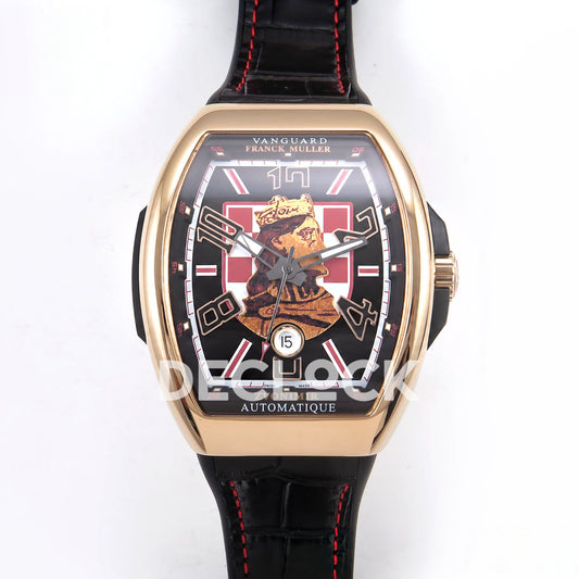 Franck Muller Vanguard Zvonimir Rose Gold Black ABF A2824 replica - front