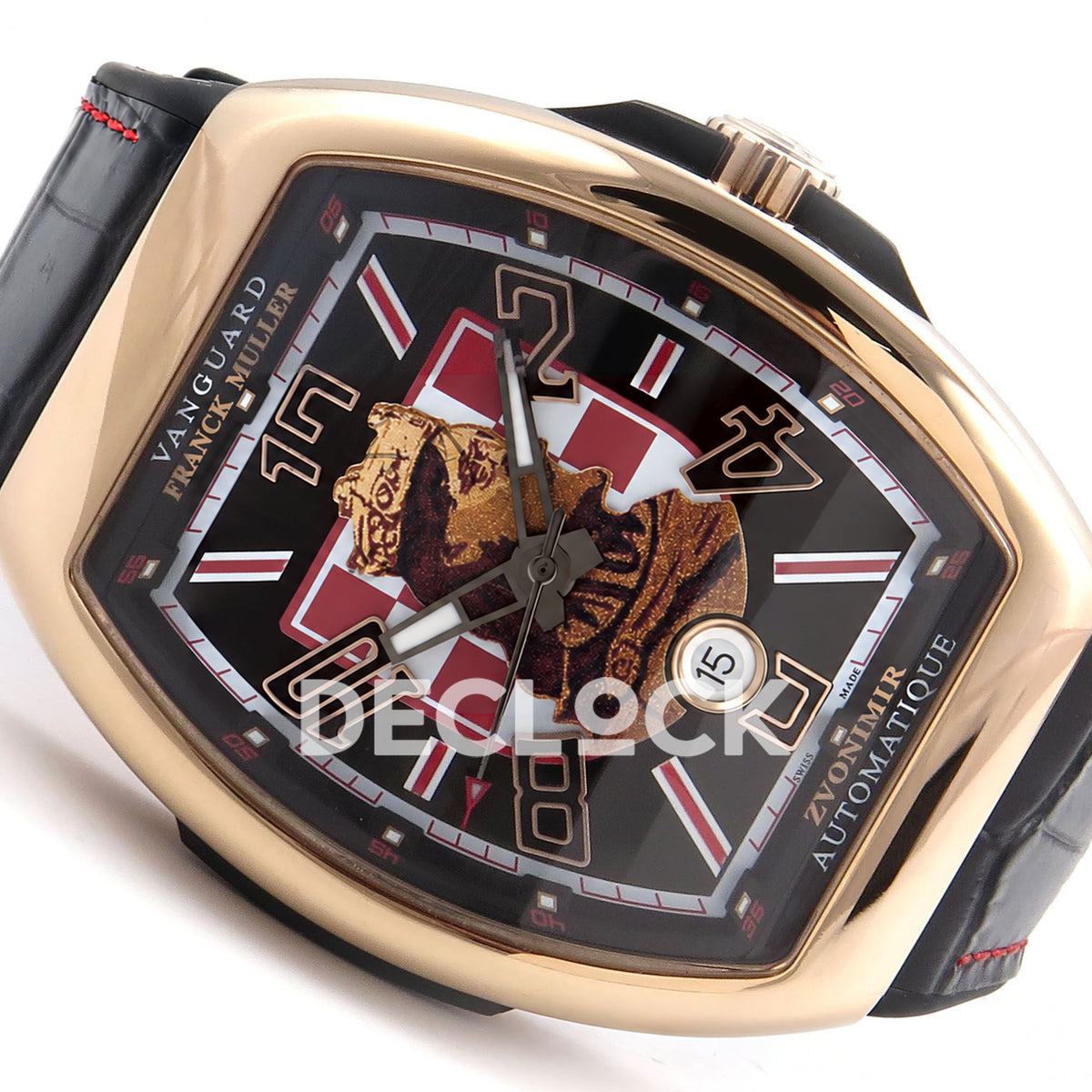 Franck Muller Vanguard Zvonimir Rose Gold Black ABF A2824 replica - dial angle right
