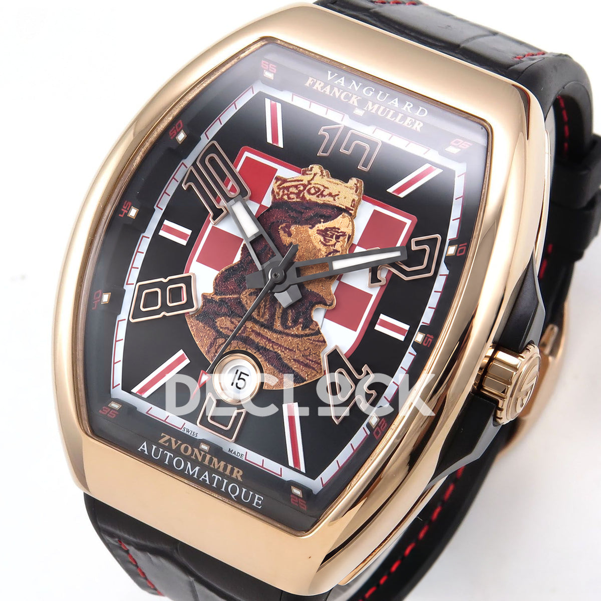 Franck Muller Vanguard Zvonimir Rose Gold Black ABF A2824 replica - three quarter