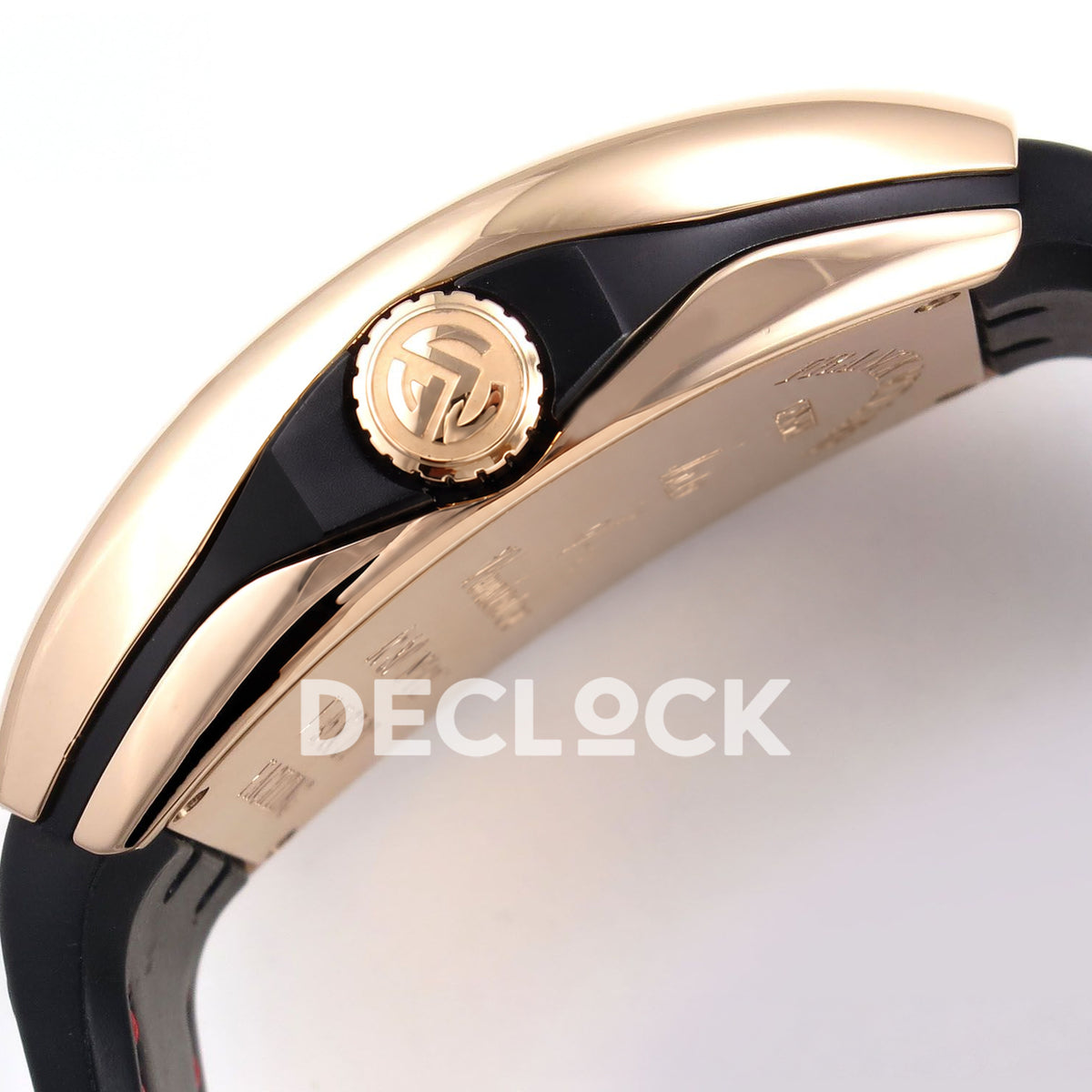 Franck Muller Vanguard Zvonimir Rose Gold Black ABF A2824 replica - crown side