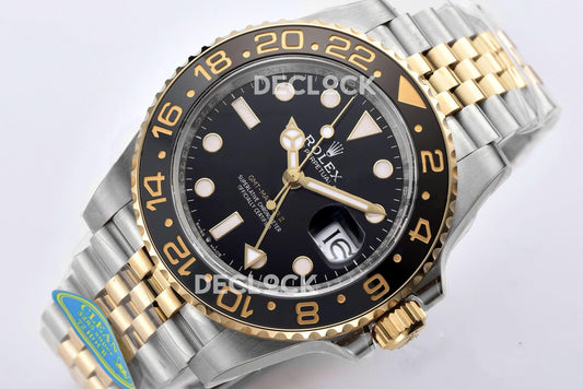Replica Rolex GMT-Master II 126713 Clean V3 Edition Black Dial on Jubilee Bracelet | Declock.