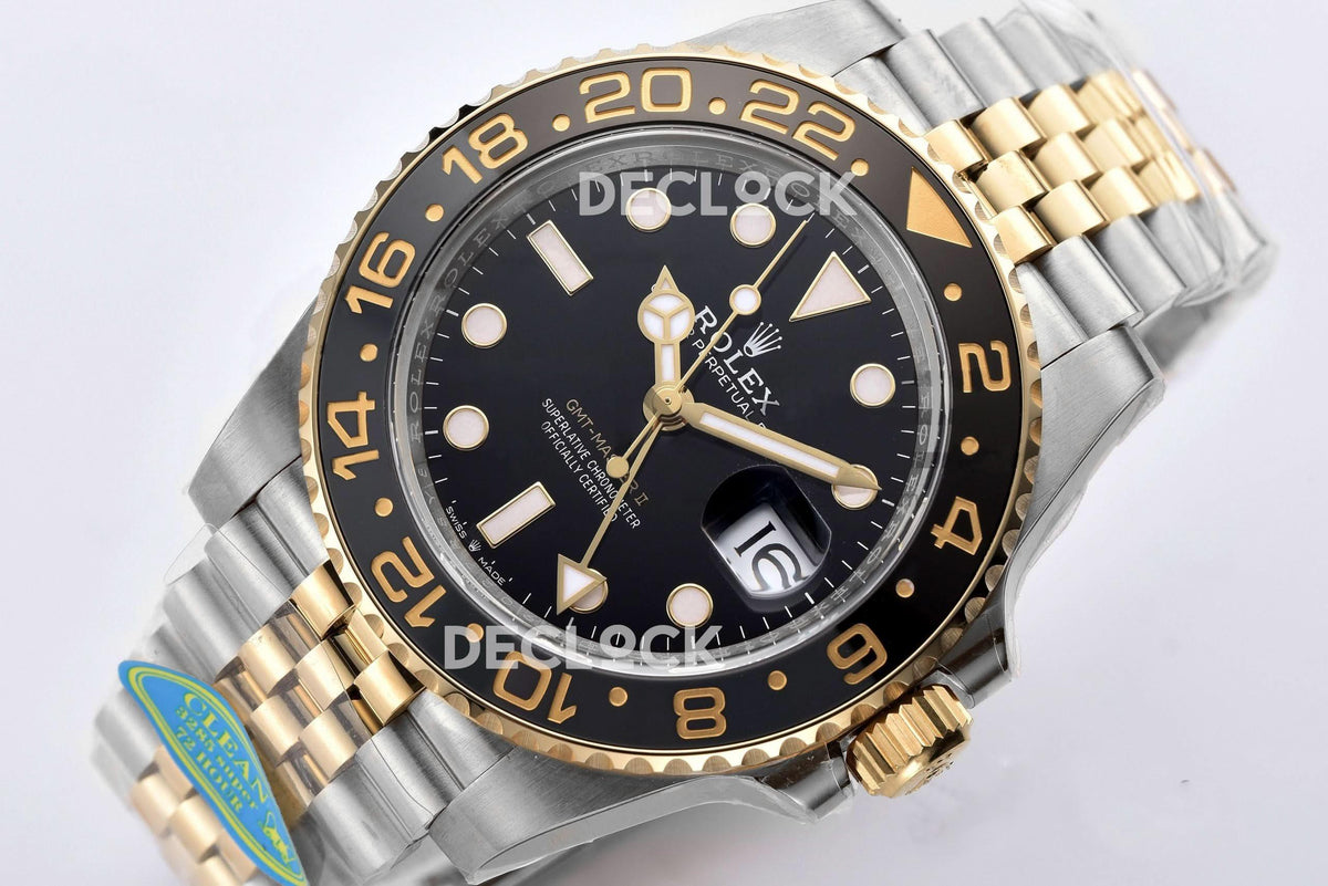 Replica Rolex GMT-Master II 126713 Clean V3 Edition Black Dial on Jubilee Bracelet |  Declock.