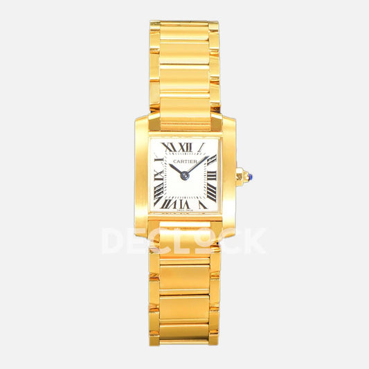 Replica Cartier Tank Francaise Watch Small Yellow Gold | Declock.