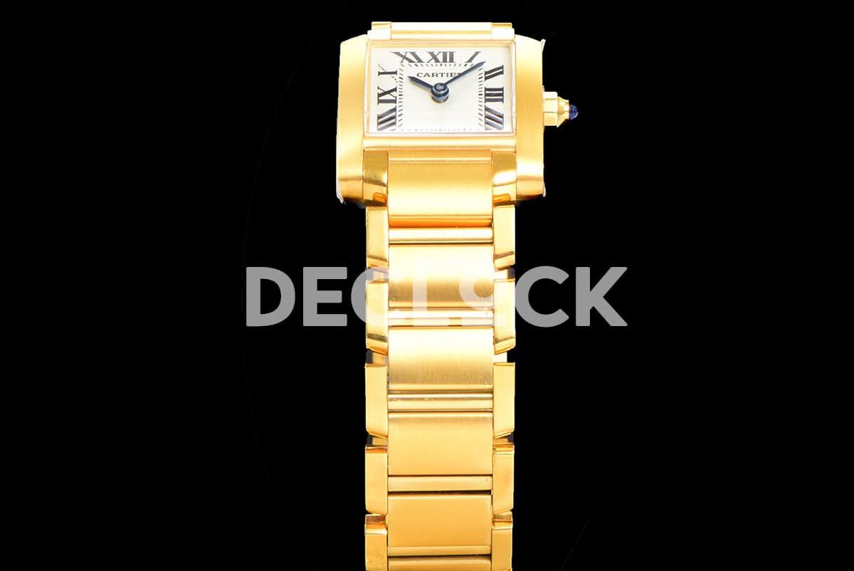 Replica Cartier Tank Francaise Watch Small Yellow Gold |  Declock.
