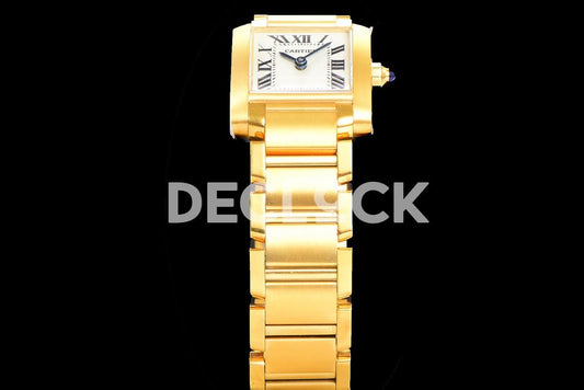 Replica Cartier Tank Francaise Watch Small Yellow Gold |  Declock.