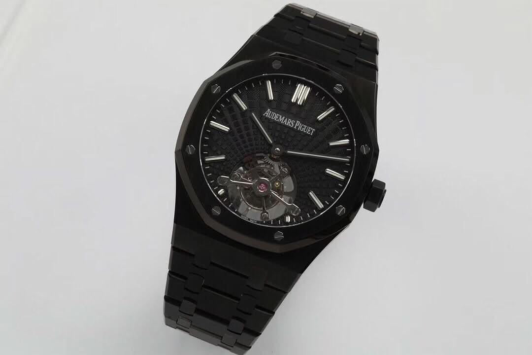 Replica Audemars Pigeut Royal Oak 2018 SIHH PVD Tourbillon Black |  Declock.