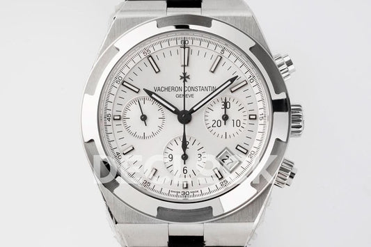 Replica Vacheron Constantin Overseas 5520V WG White Dial On Black Rubber Strap | Declock.