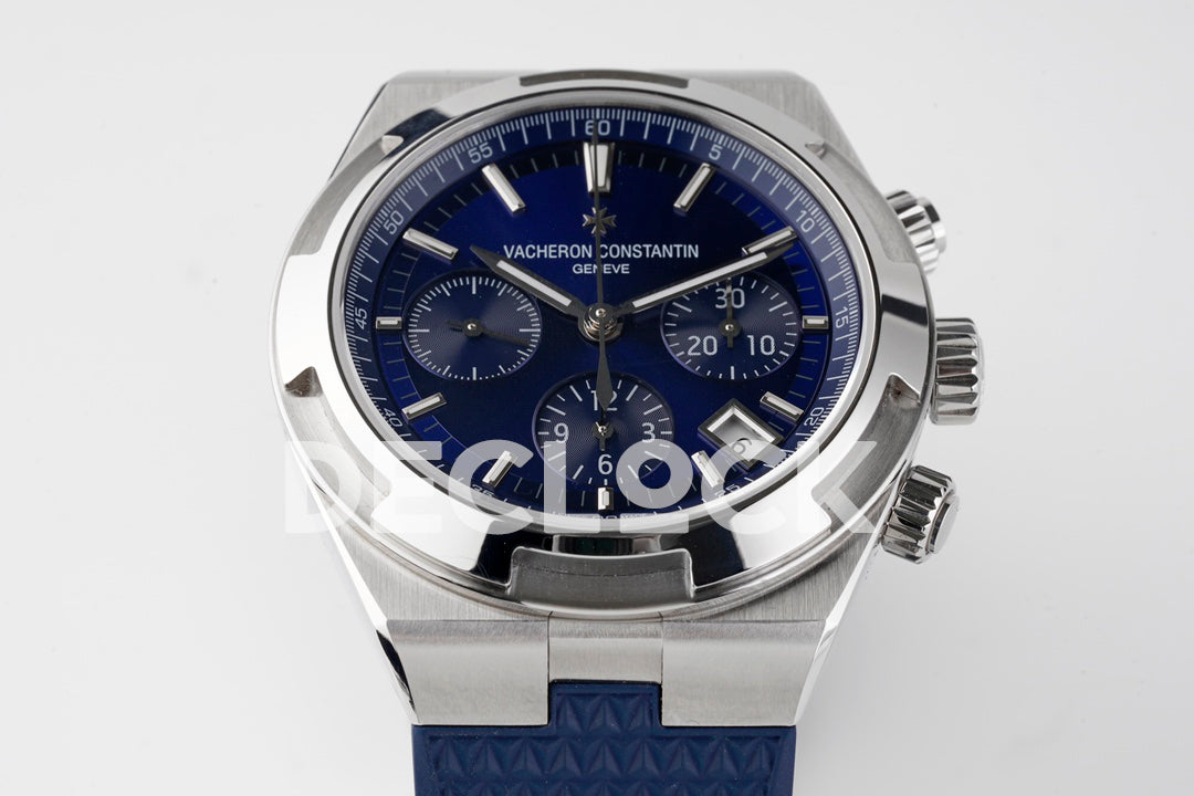 Overseas 5520V WG Blue Dial On Blue Rubber Strap