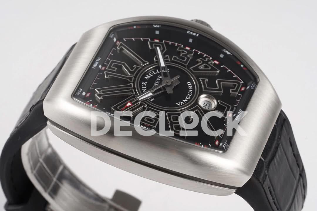 Replica Franck Muller Vanguard V45 SS Black Dial |  Declock.