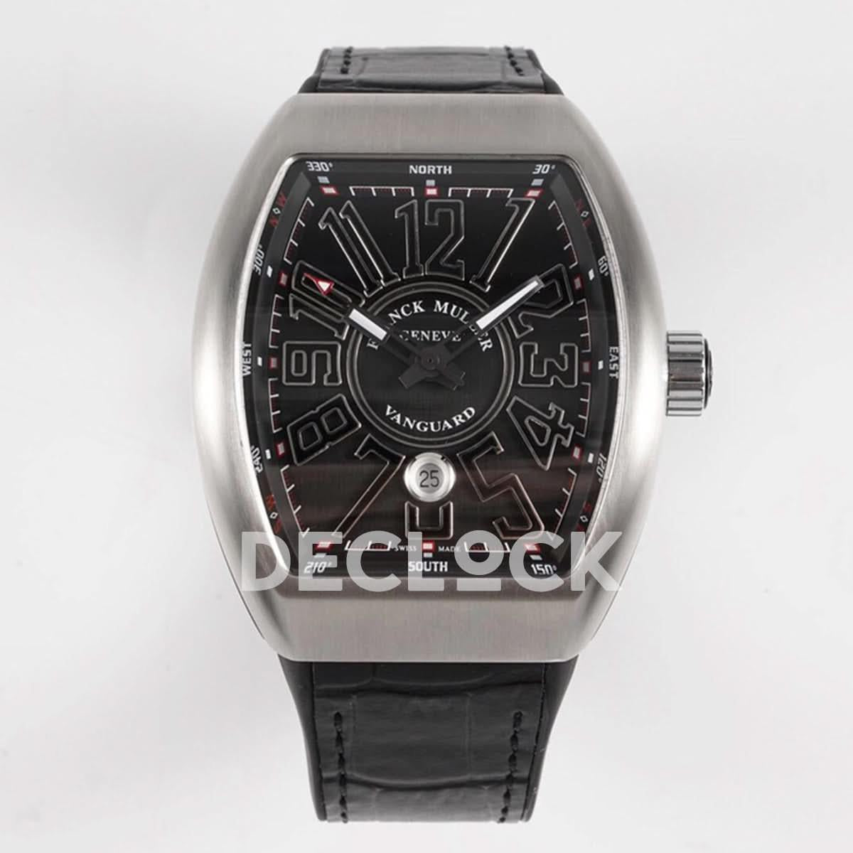 Replica Franck Muller Vanguard V45 SS Black Dial |  Declock.