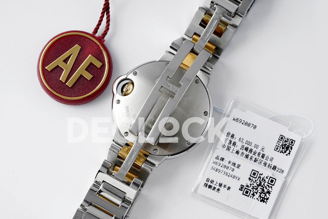 Replica Cartier Ballon Bleu De Cartier 36mm White Dial in YG/SS |  Declock.