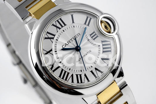 Replica Cartier Ballon Bleu De Cartier 36mm White Dial in YG/SS |  Declock.