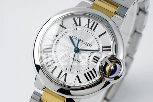 Replica Cartier Ballon Bleu De Cartier 36mm White Dial in YG/SS |  Declock.