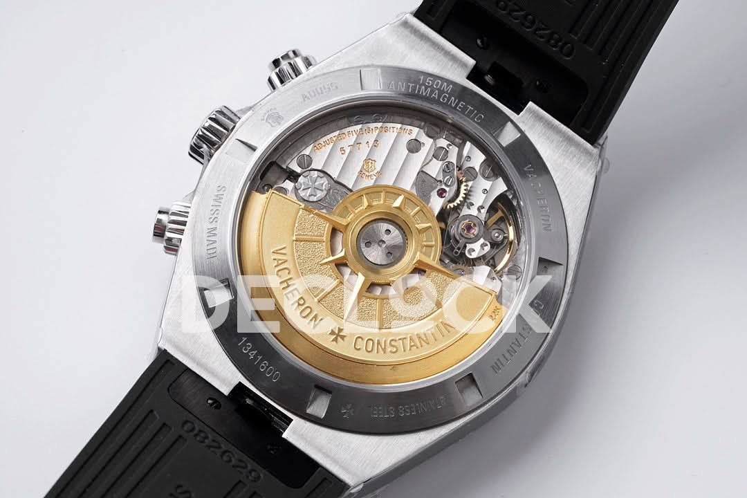 Overseas 5520V WG Black Dial On Black Rubber Strap