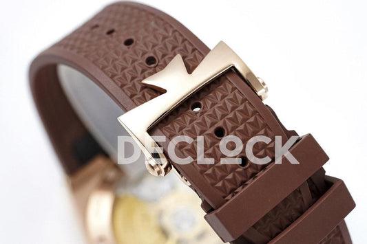 Vacheron Constantin Overseas 5520V RG White Dial On RG in Rubber Strap Replica Watch