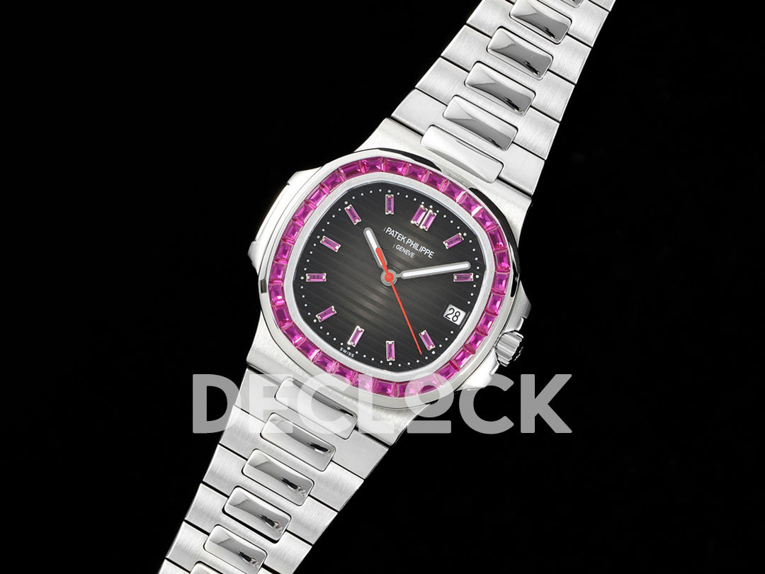 Nautilus 5711 Brown Dial Purple Diamond Bezel
