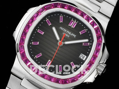 Nautilus 5711 Brown Dial Purple Diamond Bezel